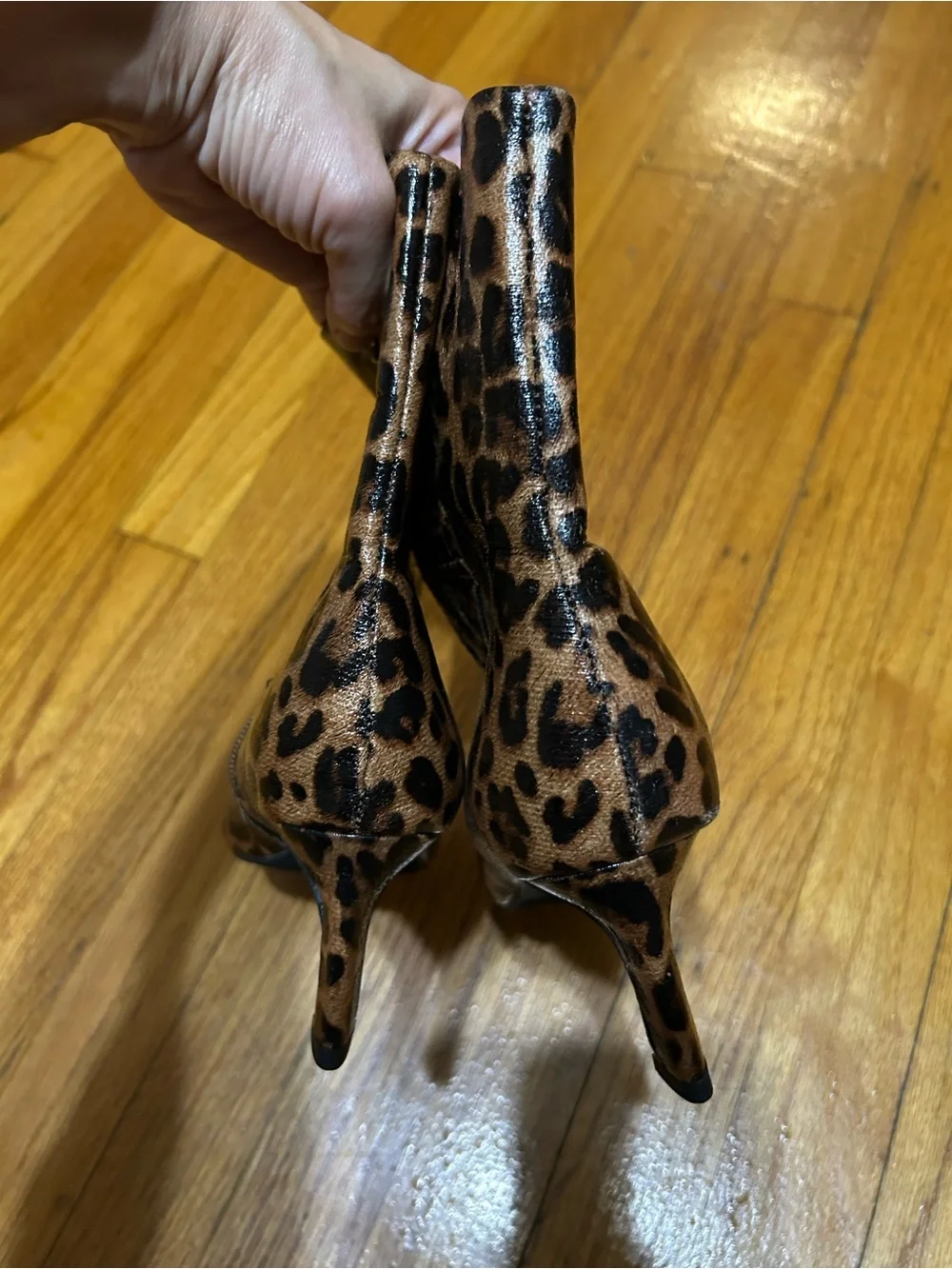 NEW DV by Dolce Vita Gradie Kitten Heel Boot (Women) 6M LEOPARD Shiny